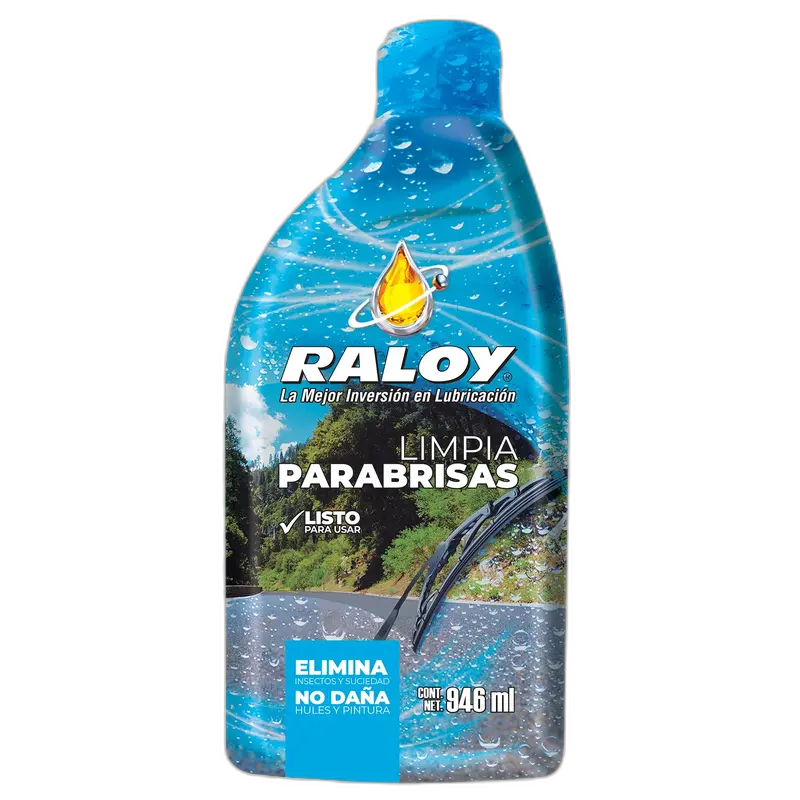 RALOY LIQUIDO LIMPIAPARABRISAS LISTO PARA USARSE (B/946 ML)